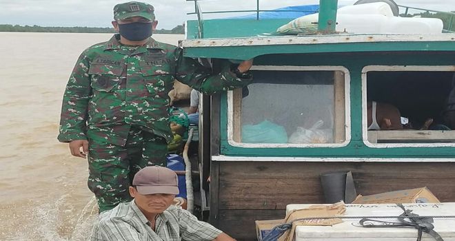 Perjalanan para personiel menuju lokasi TMMD.