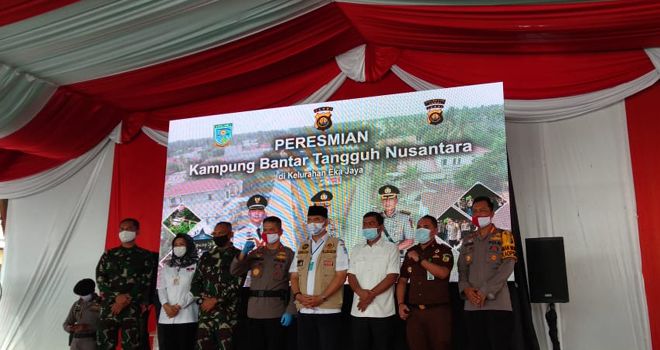 Kapolda Jambi, Irjen Pol Firman Shantyabudi hadiri Launching Kampung Tangguh Nusantara di Rt 15, Kelurahan Eka Jaya, Pall Merah, Rabu (24/6) pagi.