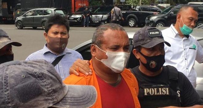 John Kei ditangkap Polda Metro di rumah mewah di Cipondoh, Kota Tangerang, Minggu (21/6/2020).