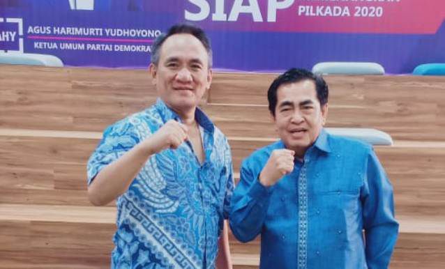 Ketua Bappilu DPP Demokrat Andi Arief dan Ketua Dewan Pertimbangan DPD Demokrat Provinsi Jambi AJB