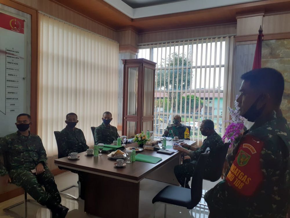 Tim Wasev Mabesad Terima Paparan Perkembangan Pelaksanaan TMMD Ke -108 Kodim 0419/Tanjab oleh Dansatgas