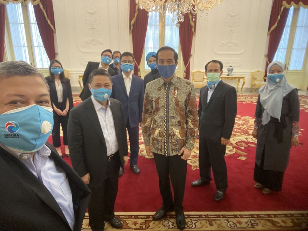 Sejumlah Petinggi Partai Gelora Temui Presiden Jokowi di Istana Negara. 
