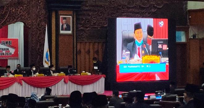 DPRD Provinsi Jambi Ikuti Dua Sesi Pidato Kenegaraan Presiden Jokowi Hari Ini, Gubernur dan Forkopimda Jambi Turut Hadir