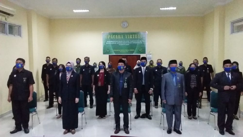 PN Kualatungkal Ikuti Upaca Virtual HUT Mahkamah Agung Ke-75

