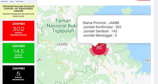Tembus 302 Kasus, Positif dan Sembuh Covid19 Sama-Sama Bertambah 6 Orang