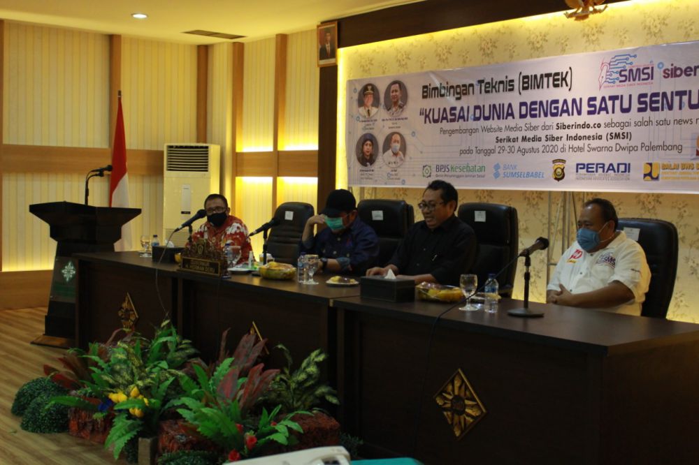 Pengurus SMSI Kabupaten dan Kota di Sumsel Ikuti Bimtek Siberindo.