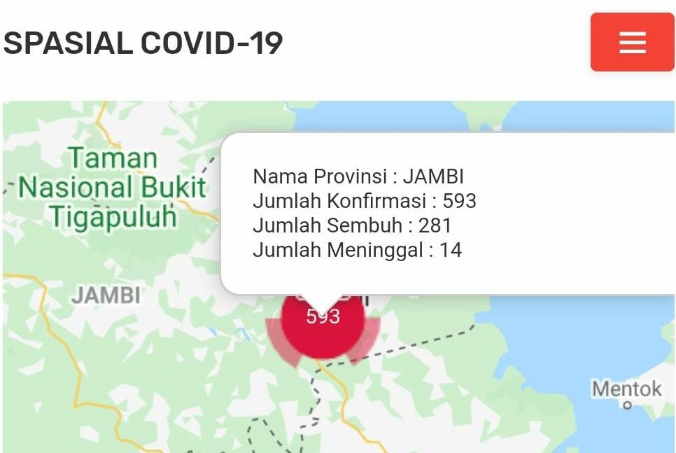 Update covid-19 Provinsi Jambi.