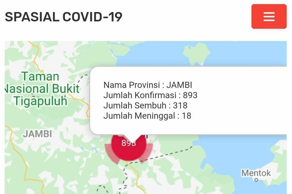 Update covid-19 Provinsi Jambi.
