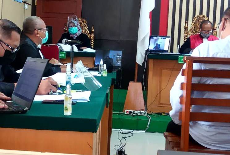 Asrul memberi kesaksian via video zoom