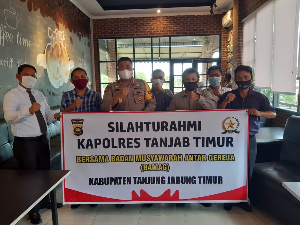 Polres Tanjabtim Berkoordinasi Bersama Badan Musyawarah Antar Gereja (BAMAG).