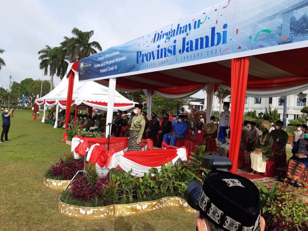 Upacara HUT Provinsi Jambi ke 64 Digelar Khidmat.