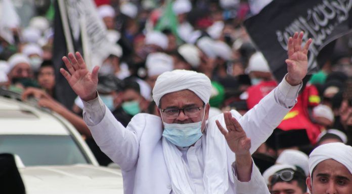 Imam Besar FPI Habib Rizieq Shihab. (Issak Ramdhani/Fajar Indonesia Network)