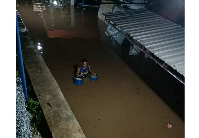Kondisi banjir di Pasuruan.