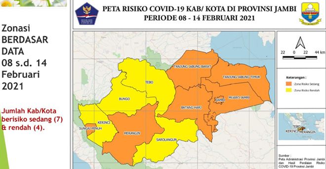 Zona Covid-19 Kabupaten/Kota Terbaru.