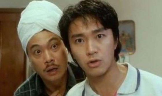 Paman Tat atau Ng Man-tat saat beradu akting dengan Stephen Chow.