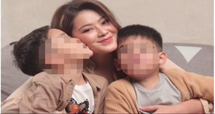 Sherrin Tharia bersama dua anak laki-lakinya, buah pernikahan dengan Zumi Zola. 