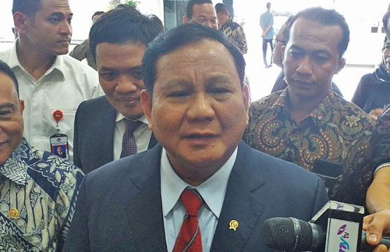 Menteri Pertahanan (Menhan) Prabowo Subianto menghadiri rapat bersama Komisi I DPR RI.
