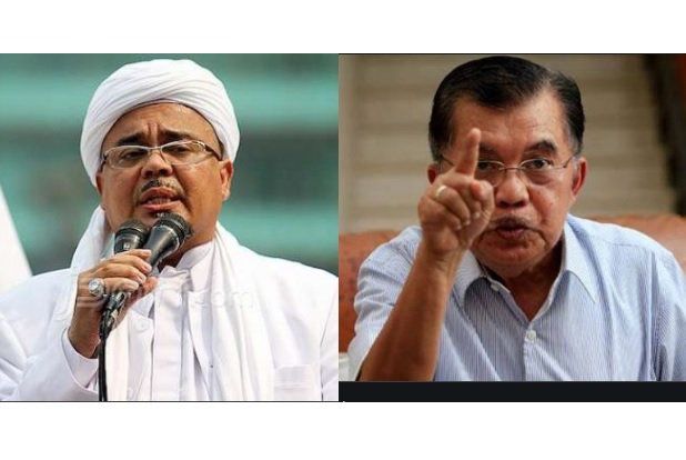Habib Rizieq Shihab dan Jusuf Kalla.
