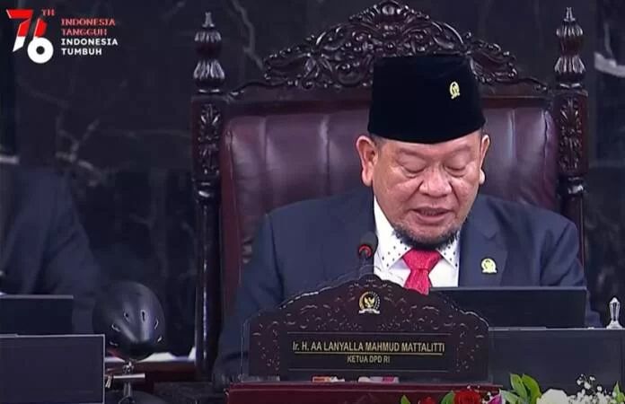 Tangkapan layar Youtube DPR-RI, Senin (16/8)