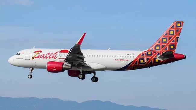 Batik Air tipe pesawat Airbus 320-200CEO. 