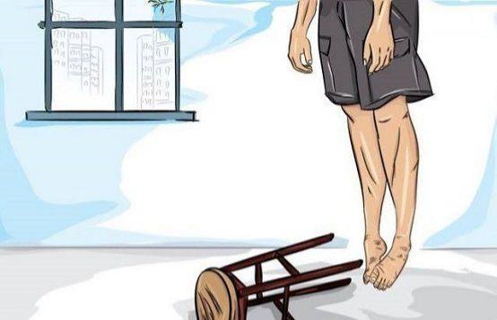 Ilustrasi gantung diri.