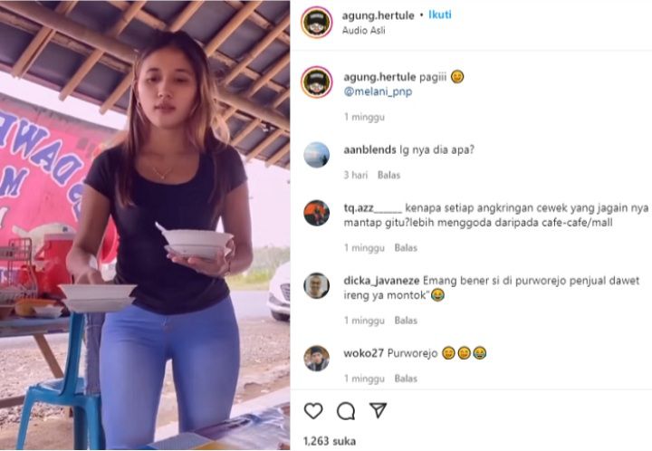 Cewek cantik penjual es dawet viral di media sosial