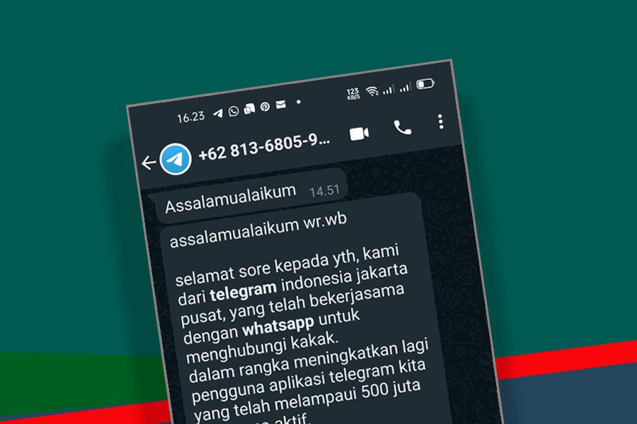 Inilah potongan pesan yang mengatasnamakan dari Telegram Indonesia, yang diterima, Minggu 16 Juni 2022.