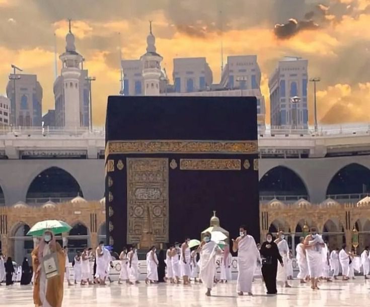 Ilustrasi pelaksanaan ibadah haji di Mekkah.
