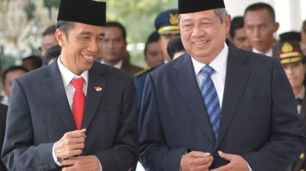 Presiden Indonesia Ke-7 Jokowi Bersama Presiden Indonesia Ke-6 SBY.