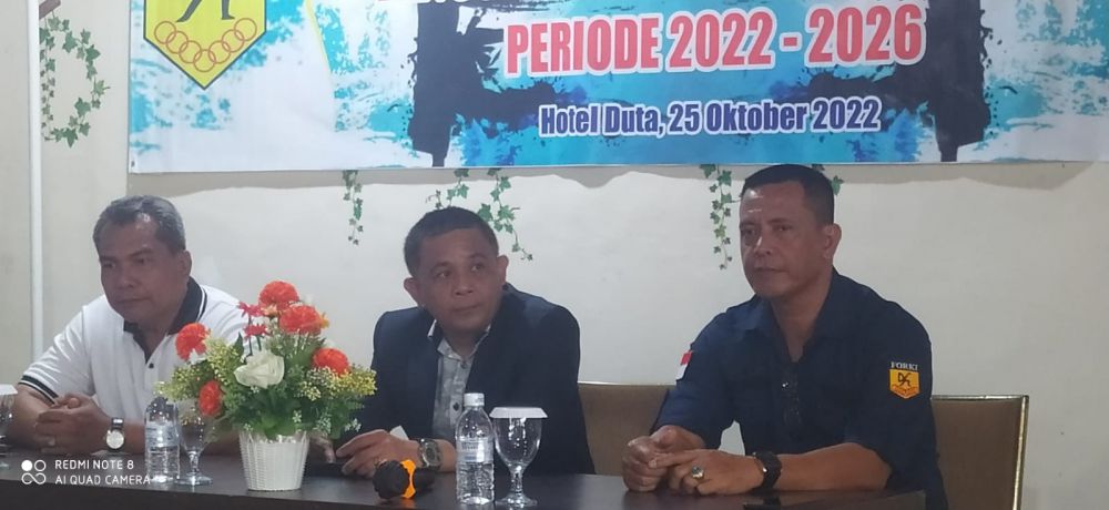 Ketua Umum Koni Provinsi Jambi, Budi Setiawan, S.P,M.M, membuka acara Rakor FORKI Provinsi Jambi.

