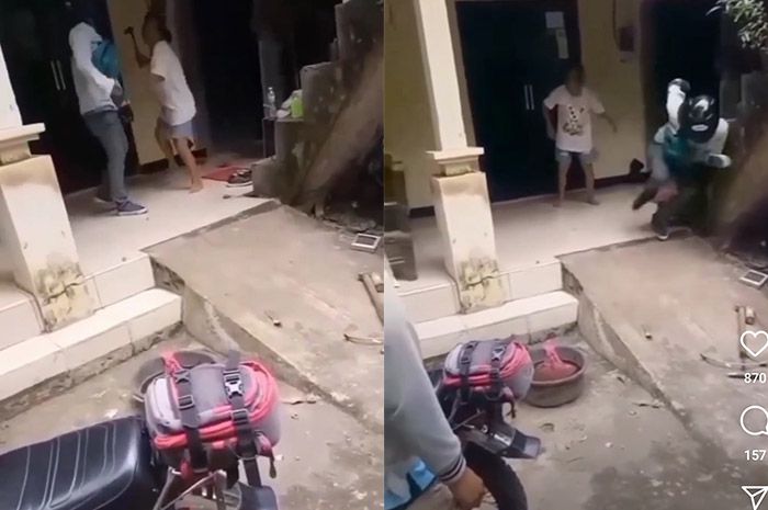 Seorang Ibu Ancam Petugas PLN dengan Kapak Usai Listrik Diputus-Tangkapan layar.