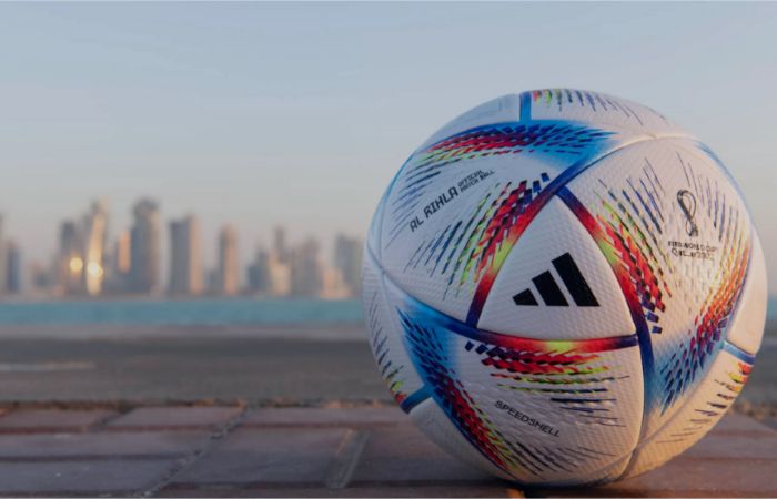 Al Rihla, bola yang digunakan di Piala Dunia Qatar 2022.
