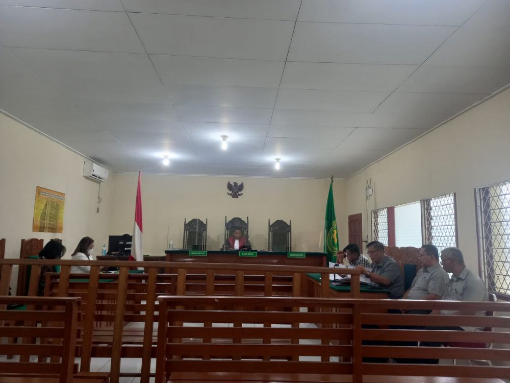 Pengadilan Negeri Jambi menggelar sidang lanjutan pra praperadilan atas penetapan tersangka terhadap Rudini Oei, di Ruang Sidang Cakra II, Selasa (14/3).