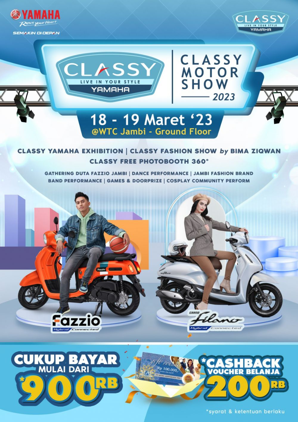 Yuk Warga Jambi Ramaikan Yamaha Classy Motor Show 2023 di Mall WTC Jambi Weekend Ini