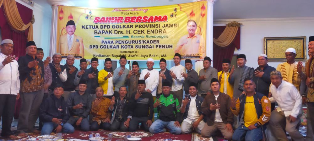 Sahur Bersama Cek Endra, Golkar Sungaipenuh Optimis Jadi Pemenang Pemilu
