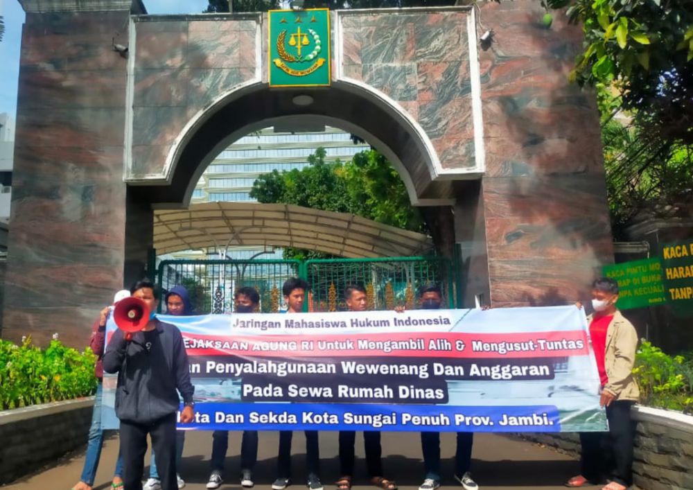 Soal Sewa Rumdis Wako dan Sekda Sungai Penuh Sampai ke Kejagung, Mahasiswa Gelar Aksi di Jakarta