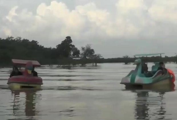 WISATA DANAU: Danau Tangkas di Desa Tanjung Lanjut Kecamatan Sekernan, Muaro Jambi, ini satu diantara tempat wisata yang dissuaki masyarakat.