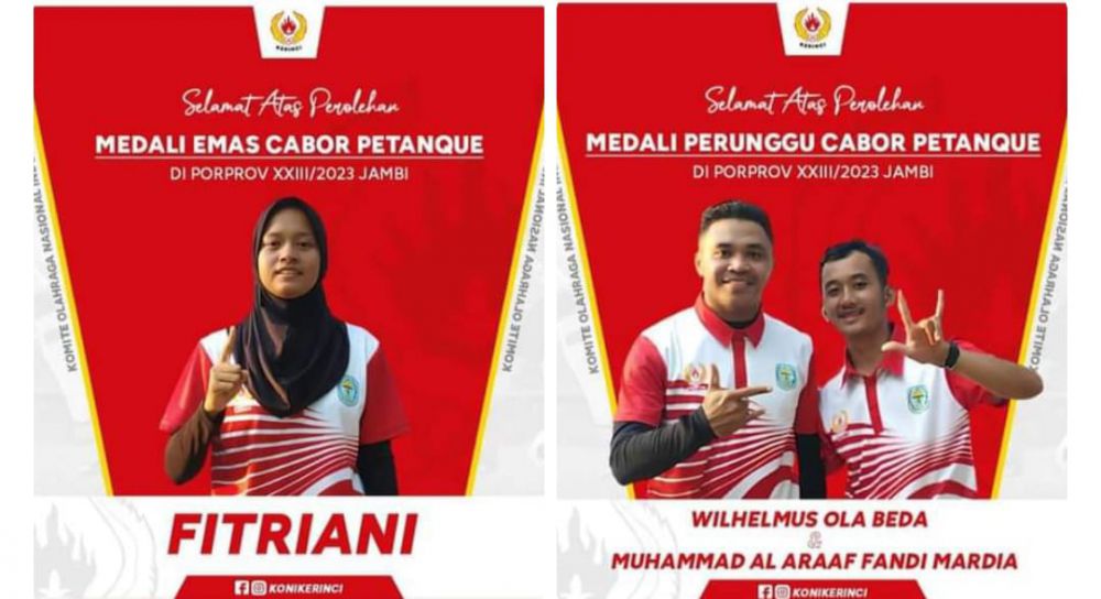 Fitriani Atlet Kerinci Raih Emas Pertama Cabor Petanque Porprov Jambi