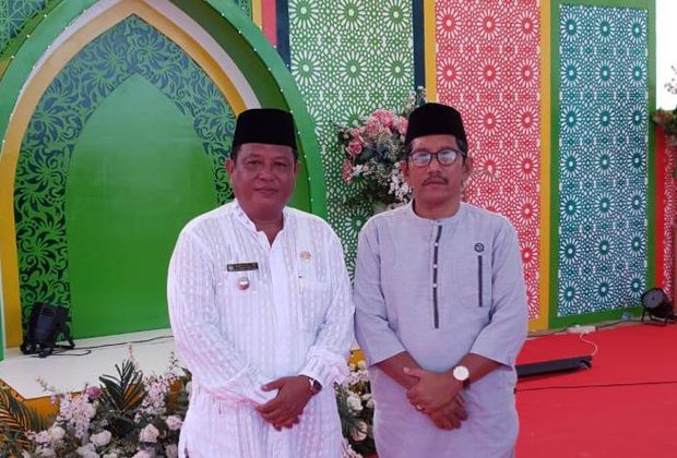 Ketua LPTQ Aeriyanto, SE, foto bersama dengan Camat Tungkal Ulu Nanda Liza, SKm.MM.