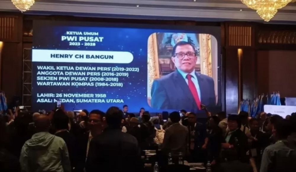 Hendry CH Bangun terpilih sebagai Ketua Umum PWI periode 2023-2028. 