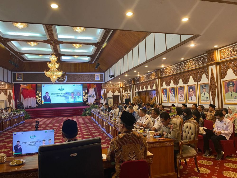 Rapat pemantapan STQ Nasional yang akan diadakan di Jambi 27 Oktober mendatang.


