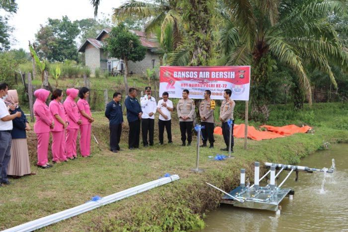 Pompa Air Hidram buatan Kapolres Bungo yang diserahkan kepada warga dalam mengatasi kesulitan air.