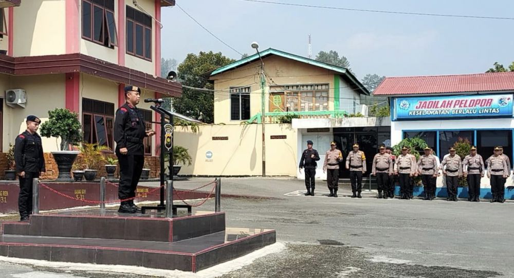 Pimpin Apel Kesiapan Operasi Mantap Brata di Polres Kerinci, Ini Penegasan Dansat Brimob Polda Jambi
