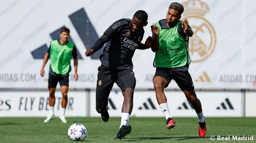 Latihan Real Madrid jelang Liga Champions.