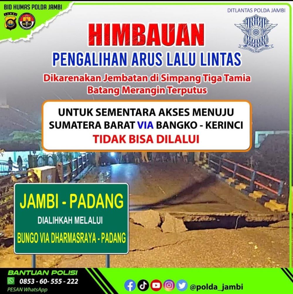 Pengerjaan Perbaikan Jembatan Tamiai Memakan Waktu 6 Hari, Ini Kata Dirlantas
