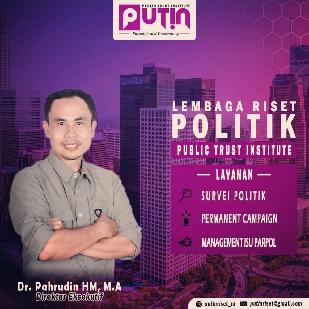 Hasil Survei Publik Trust Institute, 9 Parpol Di Jambi Sulit Tembus Senayan