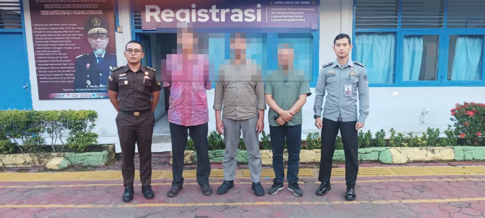 3 Tersangka Kasus Korupsi Pekerjaan Stasiun Pandu Teluk Majelis Dititipkan di Lapas Kelas IIA Jambi