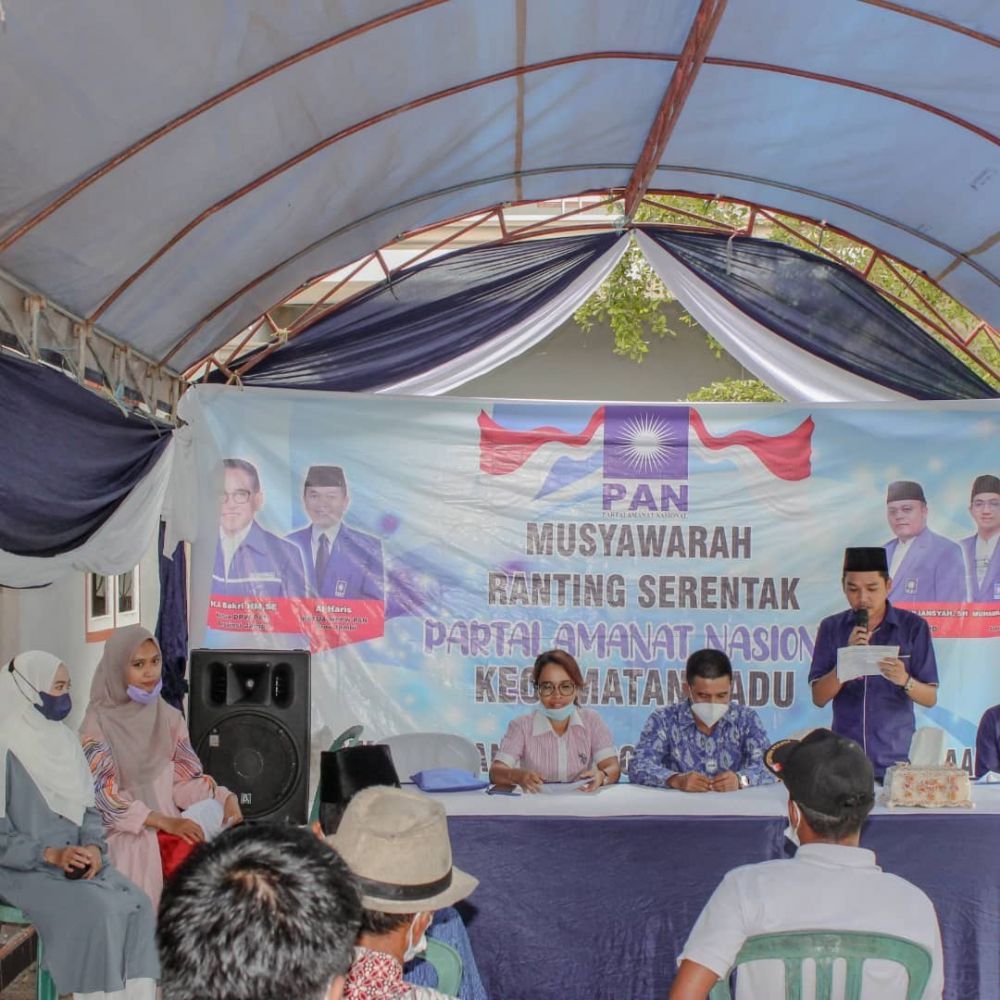 DPD PAN Tanjabtim menggelar musyawarah ranting serentak beberapa waktu lalu. hadpai pemilu 2024, optimis jadi pemenang Pemilu.