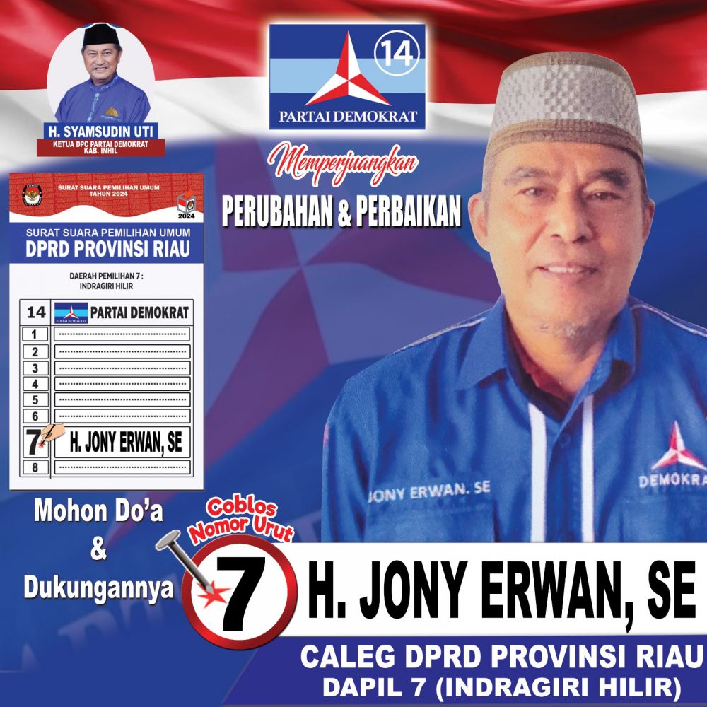Menatap Masa Depan, Ini Dia Visi H. Jony Erwan untuk Indragiri Hilir dan Rakyat Riau