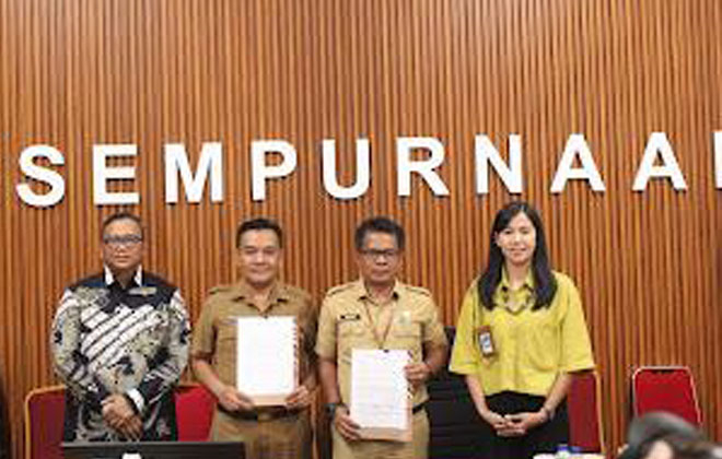 Penandatanganan BAR Pemda Bungo bersama KPP Pratama dan KPPN.